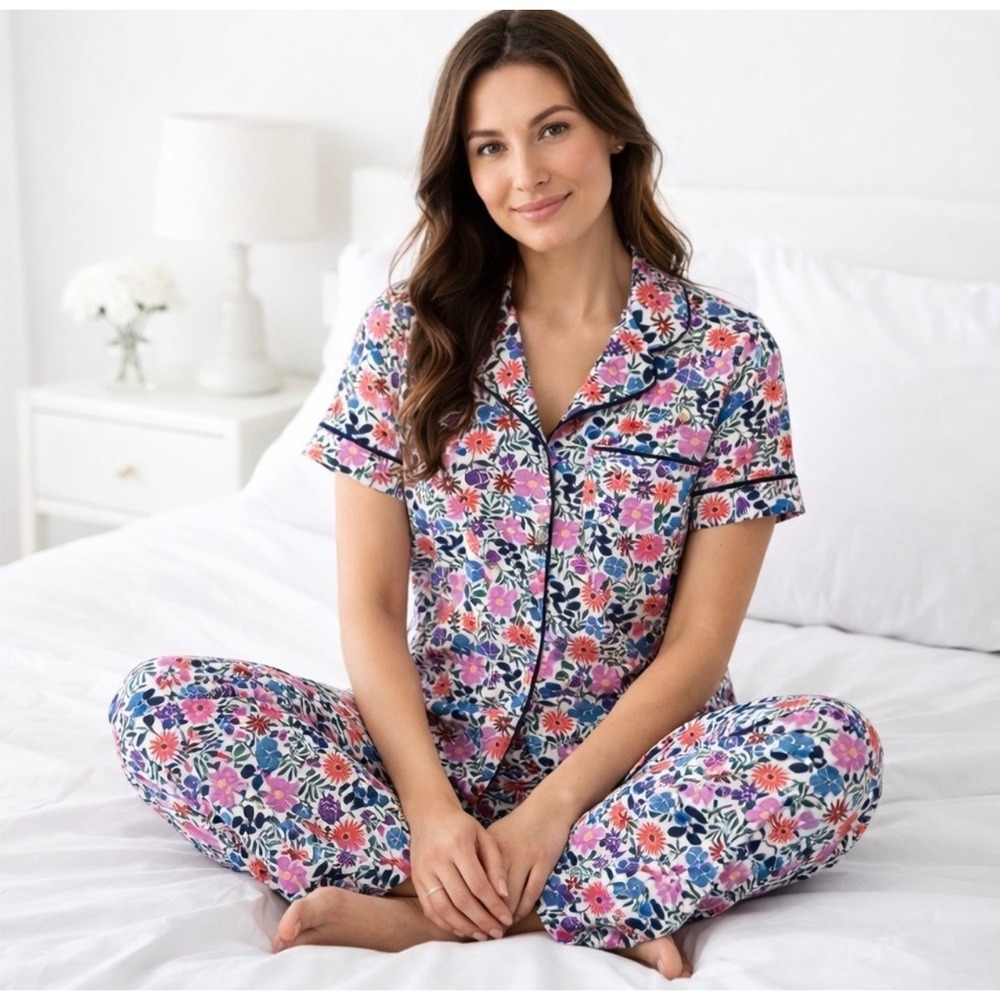Women's Kate Spade New York Multicolor Floral Pajama Set stretchy comfortable Sm